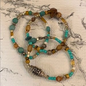 Western tribal earring and bracelet set 🌙🌵